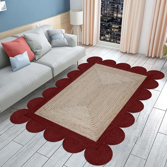 Tappeto d'ingresso in juta intrecciato a mano beige marrone Tappeto d'ingresso in juta intrecciato a mano beige marrone