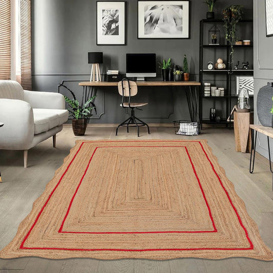 Hand Braided Beige Green Geometric Outdoor Jute Rugs Hand Braided Beige Green Geometric Outdoor Jute Rugs