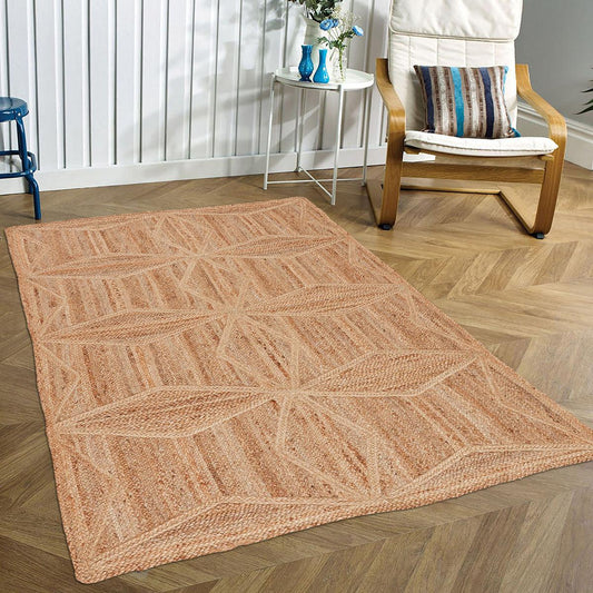 Tappeti da fattoria in juta beige geometrici intrecciati a mano per esterni Tappeti da fattoria in juta beige geometrici intrecciati a mano per esterni