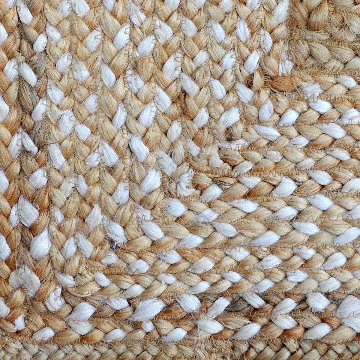 Alfombras de yute trenzadas a mano de estilo oriental en color beige para decorar el hogar
