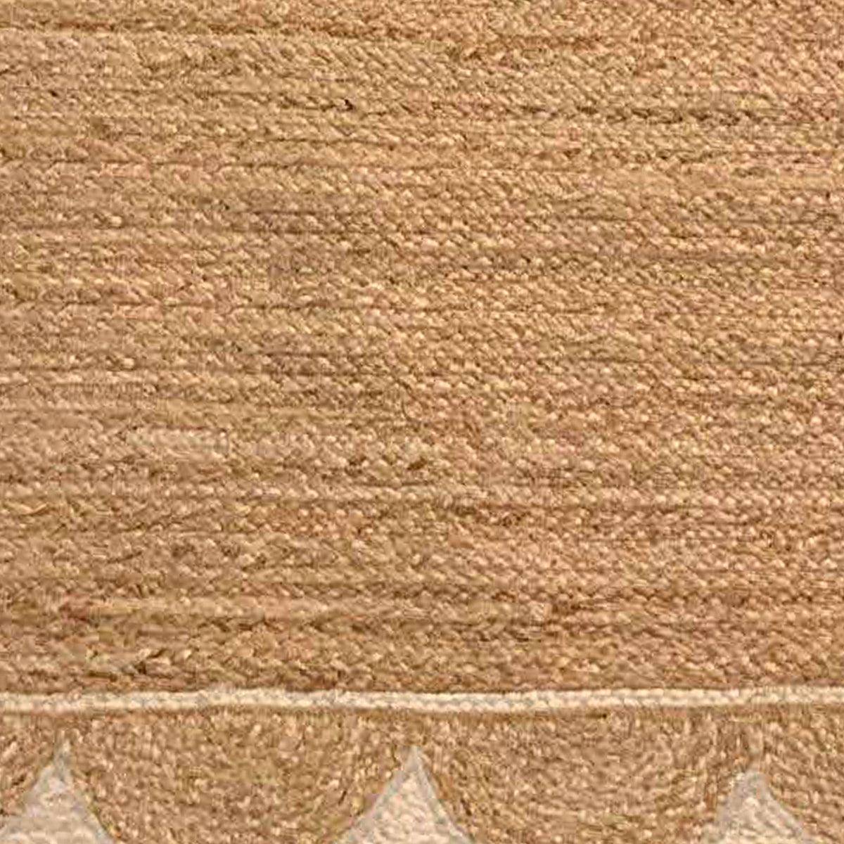 Hand Braided White Beige Geometric Outdoor Jute Rugs - Indian Rug Store Hand Braided White Beige Geometric Outdoor Jute Rugs - Indian Rug Store