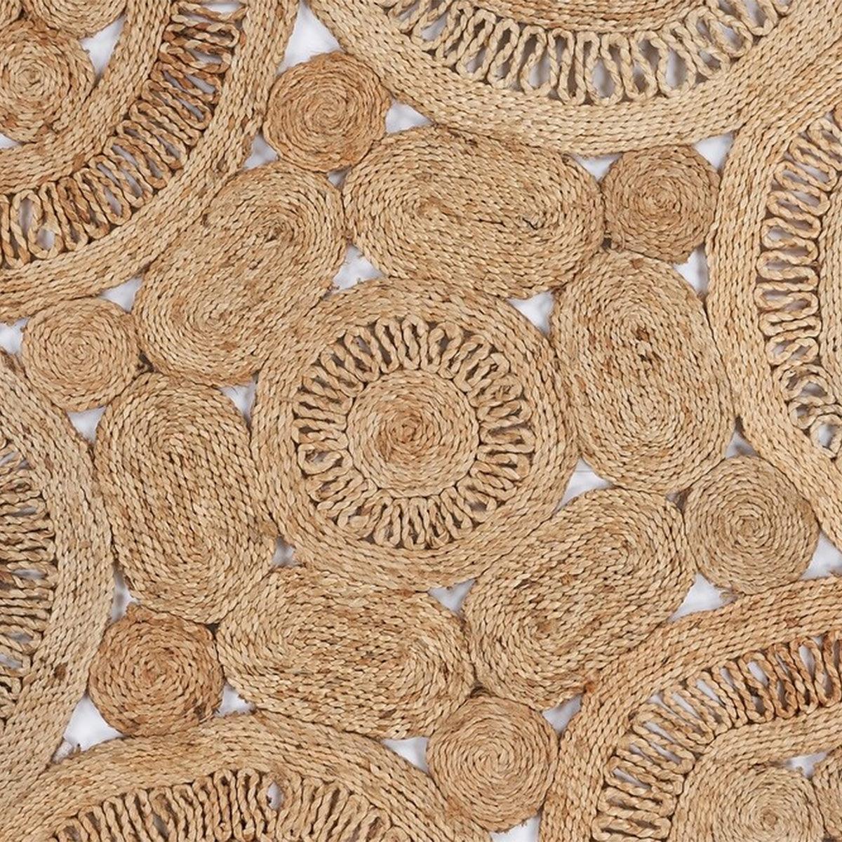 Hand Braided Blue Hallway Round Jute Rug - Indian Rug Store