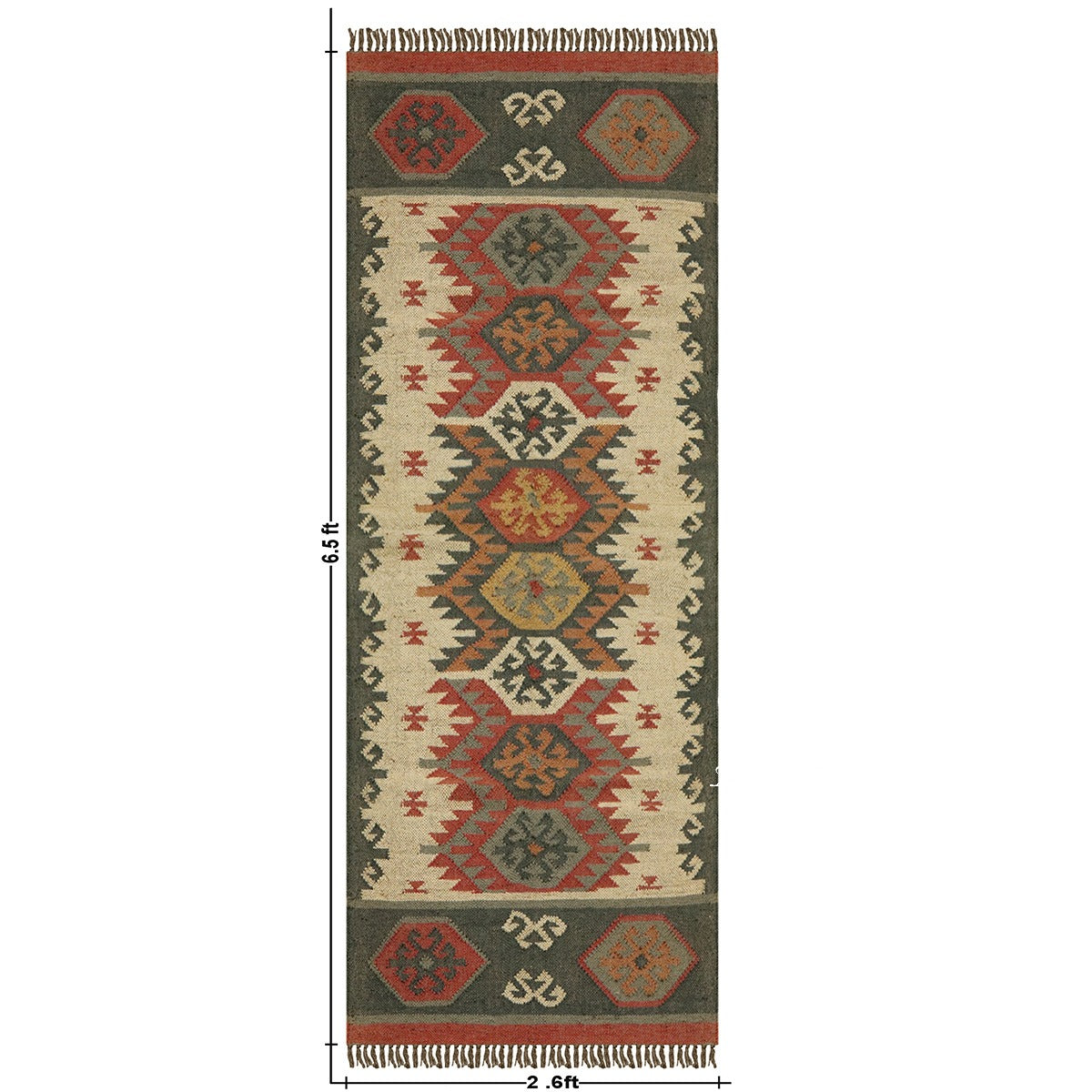 Hand Woven Indian Geometric Red Dark Gray Home Decor Wool Jute Rug - Indian Rug Store Hand Woven Indian Geometric Red Dark Gray Home Decor Wool Jute Rug - Indian Rug Store