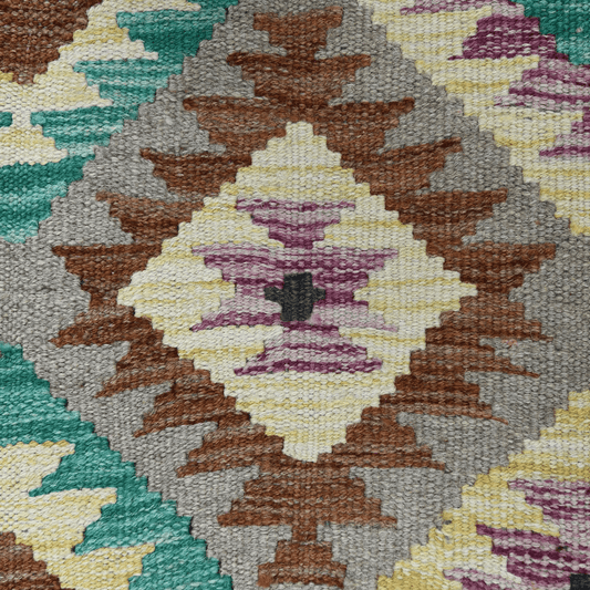 Tappeto Kilim in lana intrecciata a mano per soggiorno marrone WK-567 Tappeto Kilim in lana intrecciata a mano per soggiorno marrone WK-567