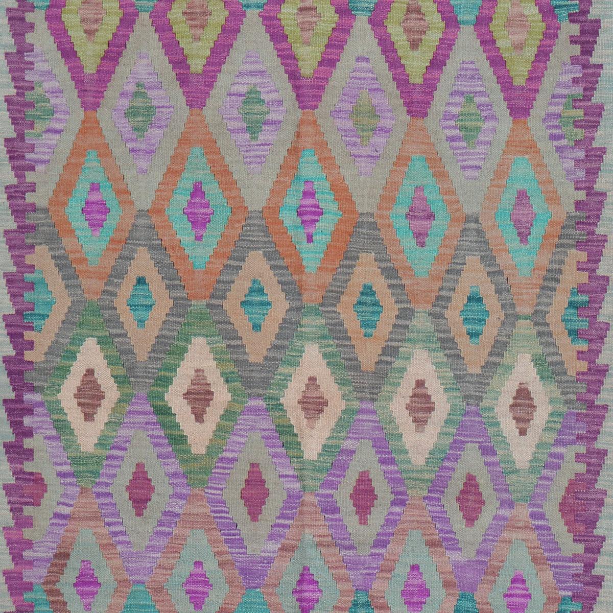 Gray Premium Hand Woven Wool Kilim Rug For Bedroom WK-569 - Indian Rug Store Gray Premium Hand Woven Wool Kilim Rug For Bedroom WK-569 - Indian Rug Store