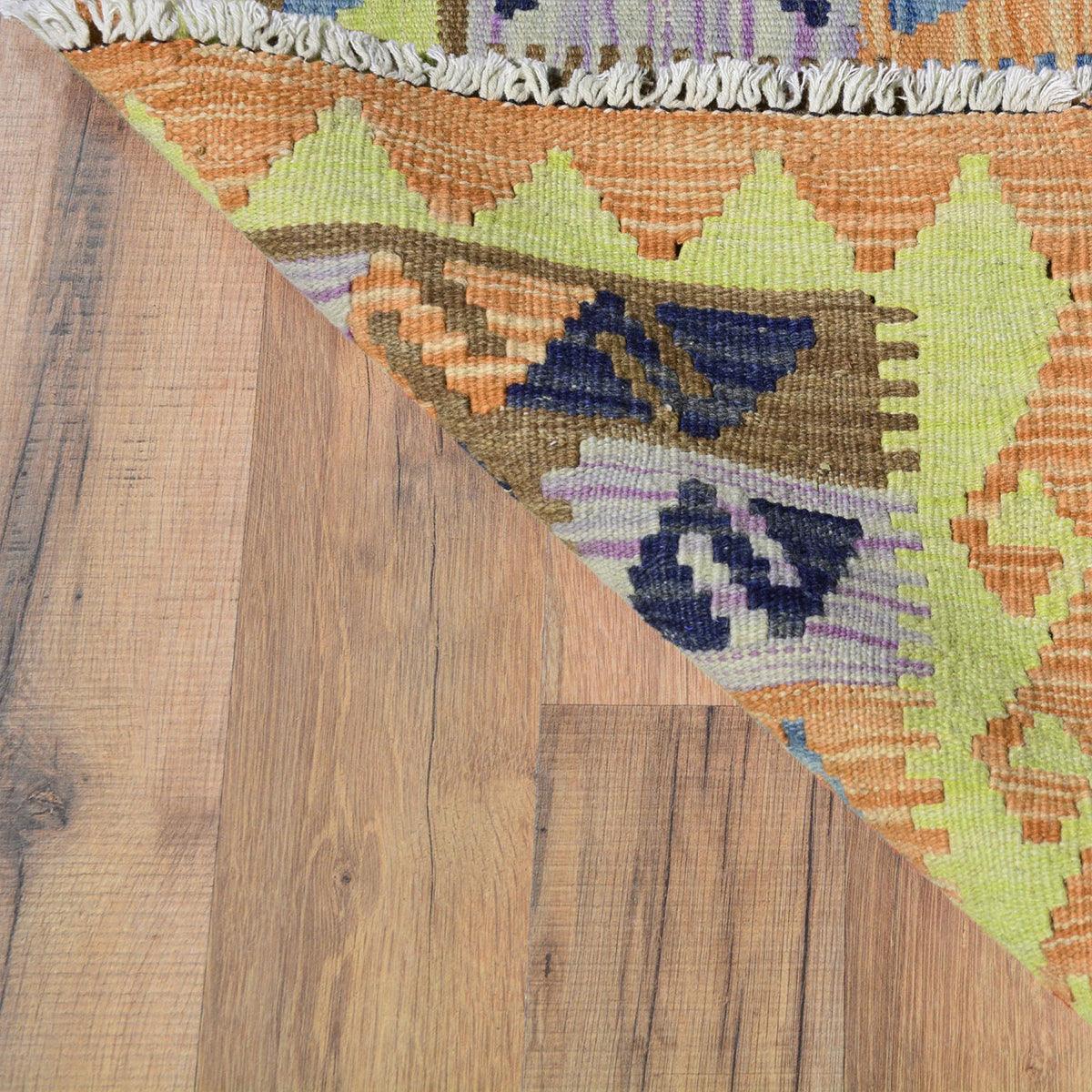 Hand Woven Wool Kilim Rug for Bedroom Yoga Mat WK-570 - Indian Rug Store Hand Woven Wool Kilim Rug for Bedroom Yoga Mat WK-570 - Indian Rug Store