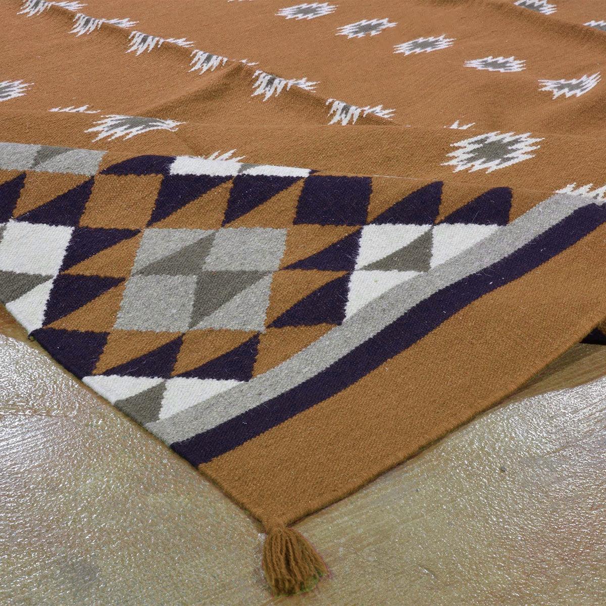 Handmade Woven Wool Kilim Area For Rug Living Room WK-577 - Indian Rug Store