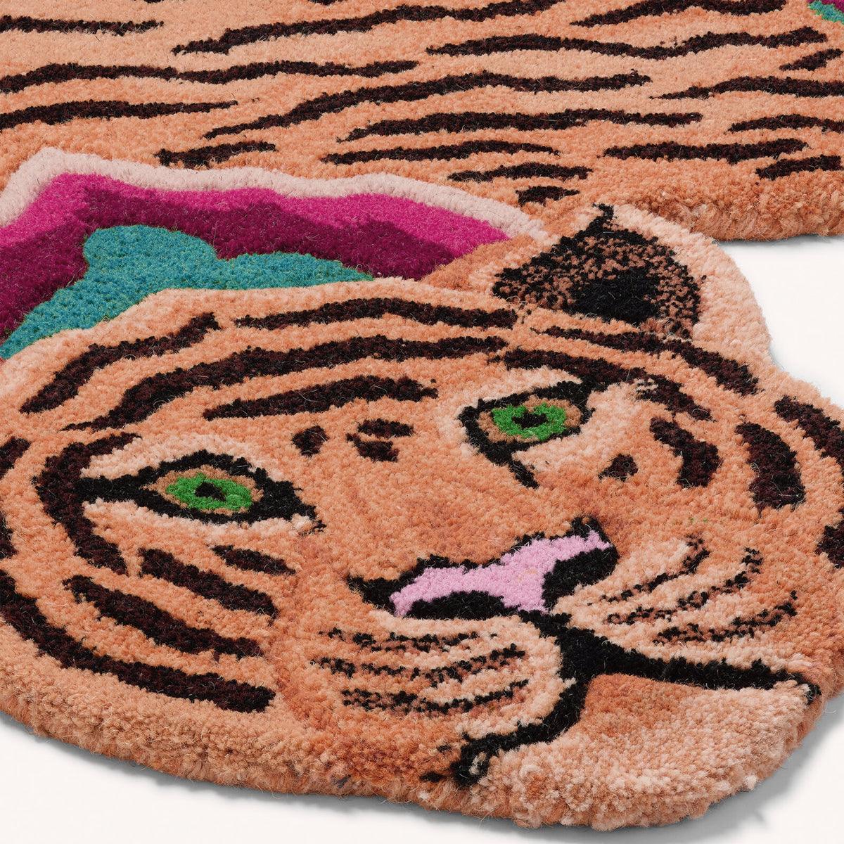 Orange Hand Tufted Wool Rug For Kids Room WK-593 - Indian Rug Store