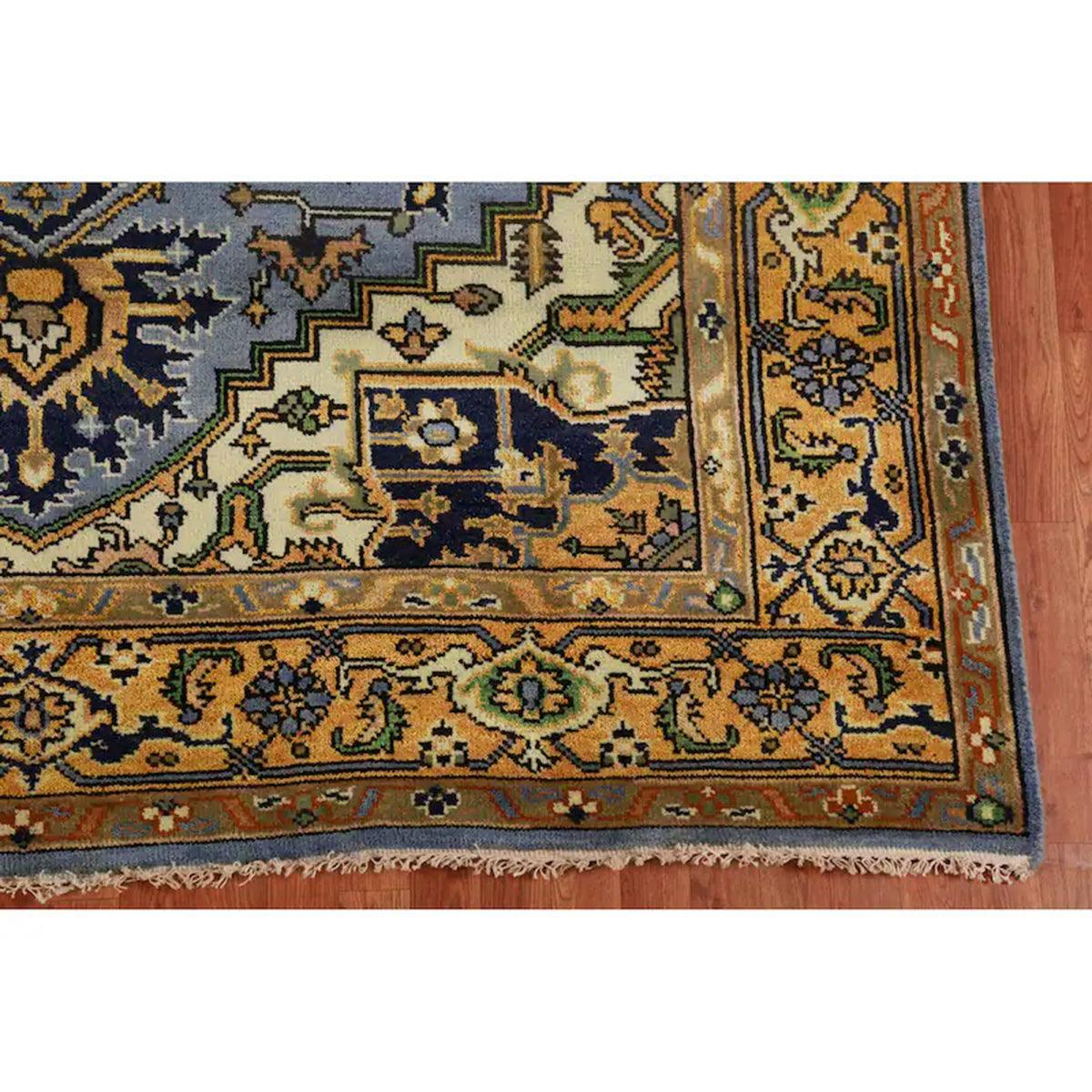 Yellow Hand Knotted Wool Kilim Area Rug For Yoga Mat WK-632 - Indian Rug Store Yellow Hand Knotted Wool Kilim Area Rug For Yoga Mat WK-632 - Indian Rug Store