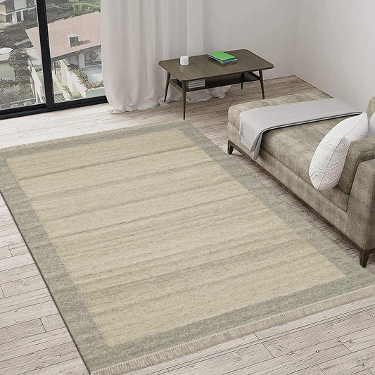 Tappeto in lana grigio lavorato a mano per sala da pranzo WK-668 Tappeto in lana grigio lavorato a mano per sala da pranzo WK-668