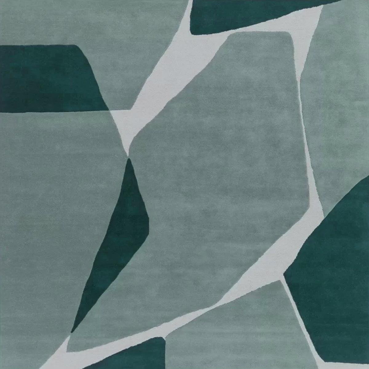 Green Hand Tufted Wool Area Rug For Living Room WK-682 - Indian Rug Store Green Hand Tufted Wool Area Rug For Living Room WK-682 - Indian Rug Store