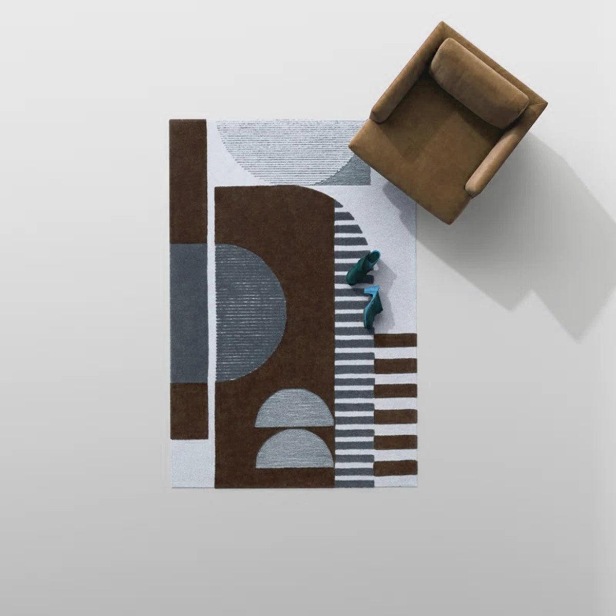 Natural Wool Area Rug Hand Tufted For Bedroom WK-687 - Indian Rug Store Natural Wool Area Rug Hand Tufted For Bedroom WK-687 - Indian Rug Store