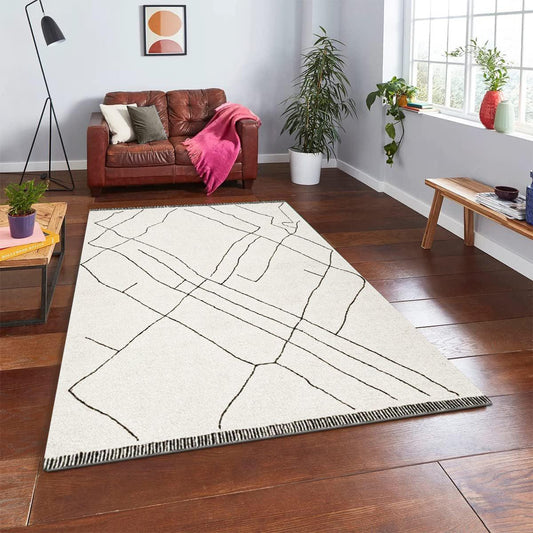 Tappeto marocchino in lana fatto a mano per soggiorno WK-715 Tappeto marocchino in lana fatto a mano per soggiorno WK-715