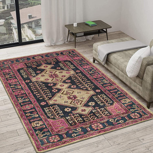 Natural Wool Area Rug Hand Knoted For Bedroom WK-751 Natural Wool Area Rug Hand Knoted For Bedroom WK-751