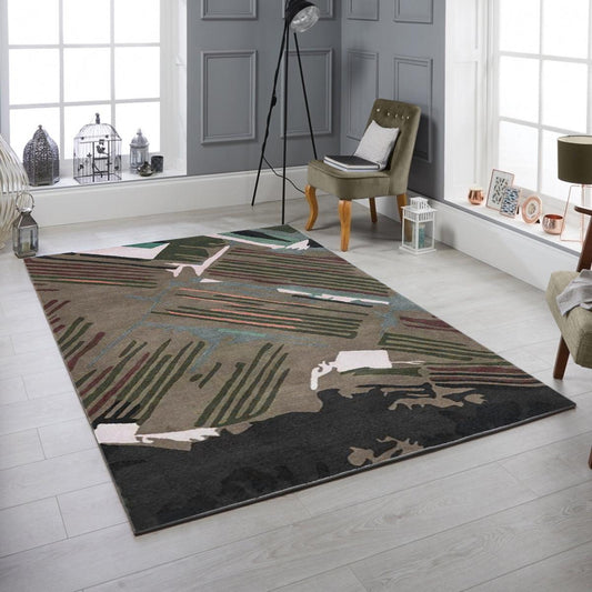 Tappeto in lana tuftato a mano per tappetino yoga da giardino WK-768 Tappeto in lana tuftato a mano per tappetino yoga da giardino WK-768