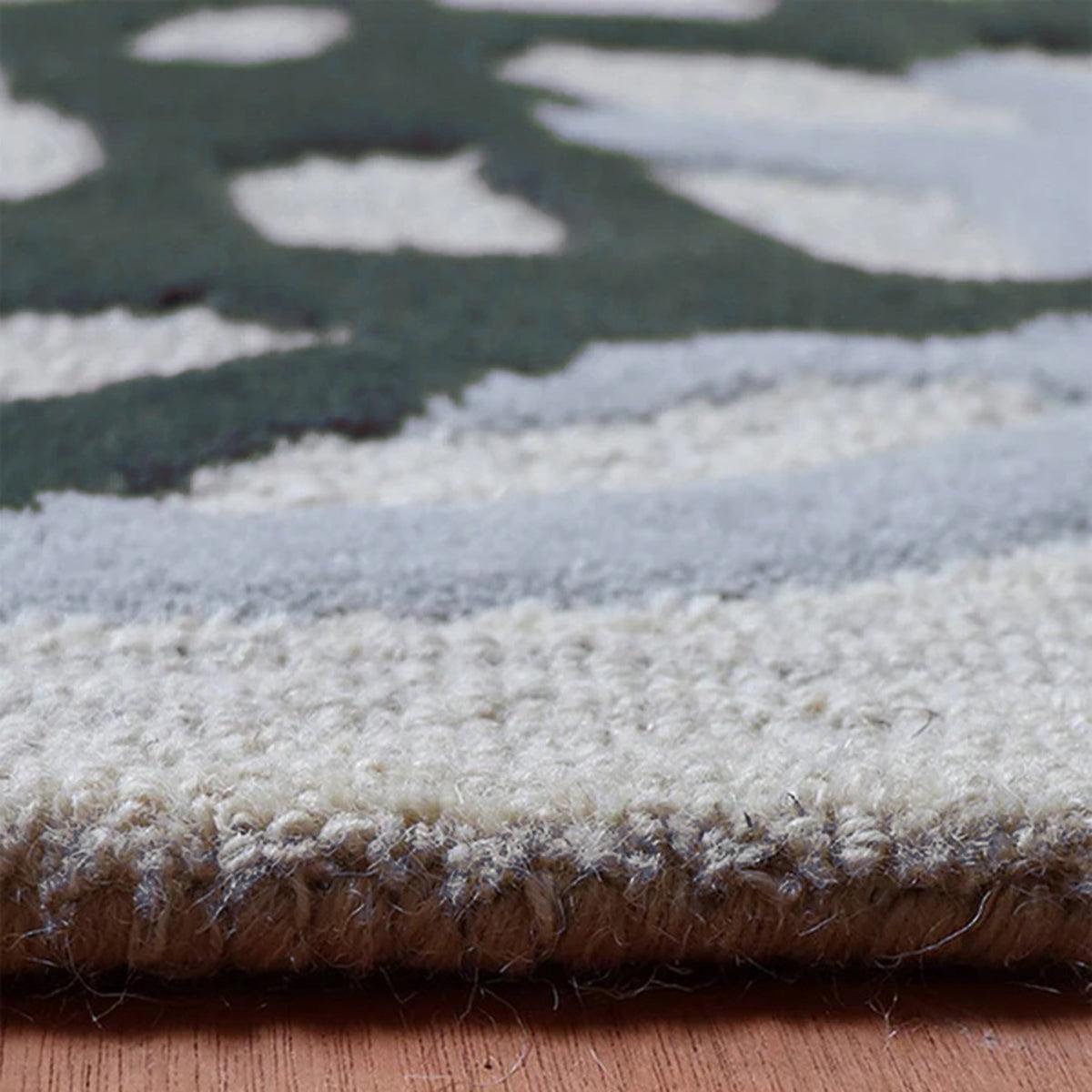 Hand Tufted Wool Silk Rug For Dining Room WK-836 - Indian Rug Store Hand Tufted Wool Silk Rug For Dining Room WK-836 - Indian Rug Store