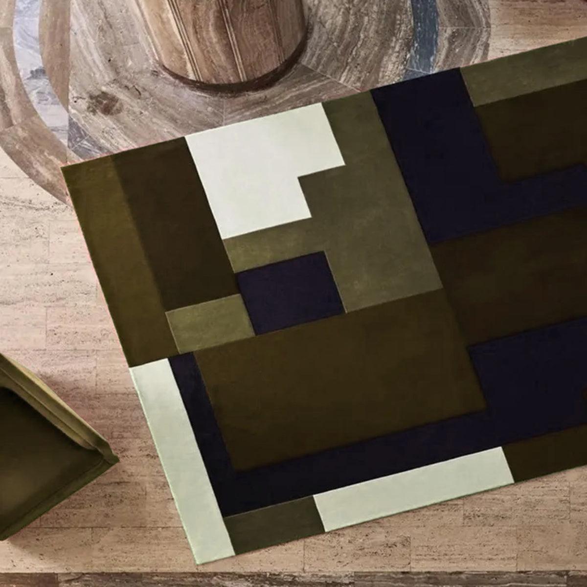 Hand Tufted Wool Silk Rug For Bedroom WK-844 - Indian Rug Store Hand Tufted Wool Silk Rug For Bedroom WK-844 - Indian Rug Store