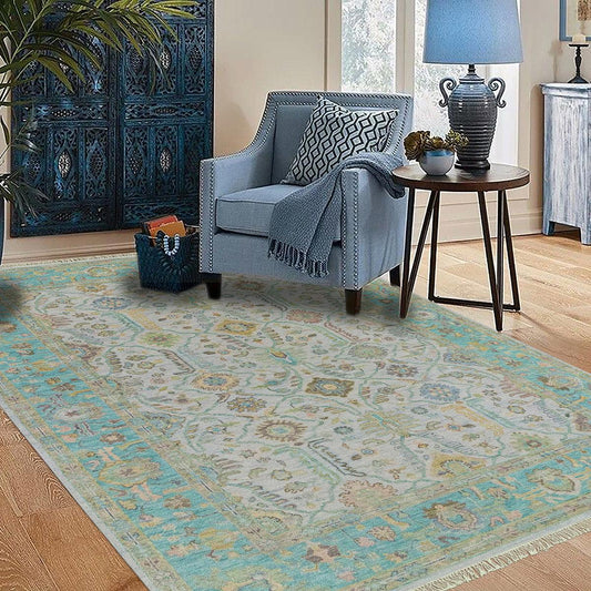 Tappeto da soggiorno in lana grigia fatto a mano Tappeto da soggiorno in lana grigia fatto a mano