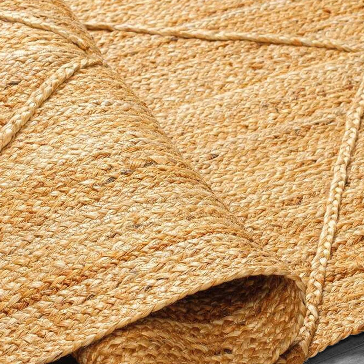 Hand Braided Interior Beige Jute Rugs - Indian Rug Store