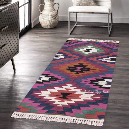 Tappeto in juta Woolo geometrico intrecciato a mano multicolore ruggine marrone Tappeto in juta Woolo geometrico intrecciato a mano multicolore ruggine marrone