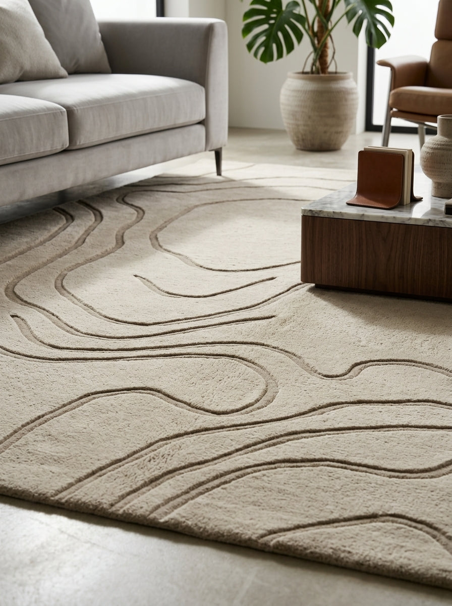 Zetland Ivory Marble Rug