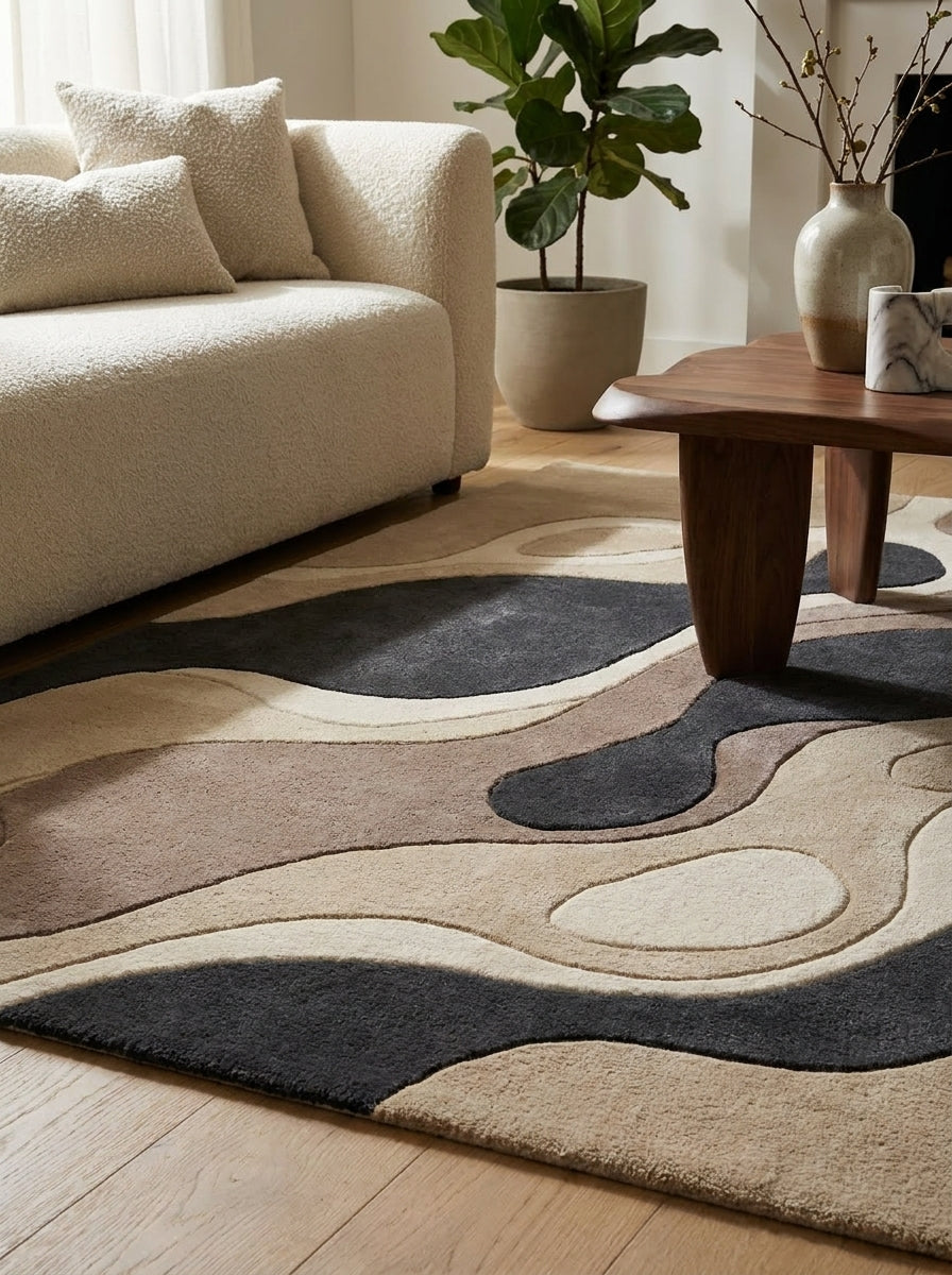 Camden Blue Marble Rug