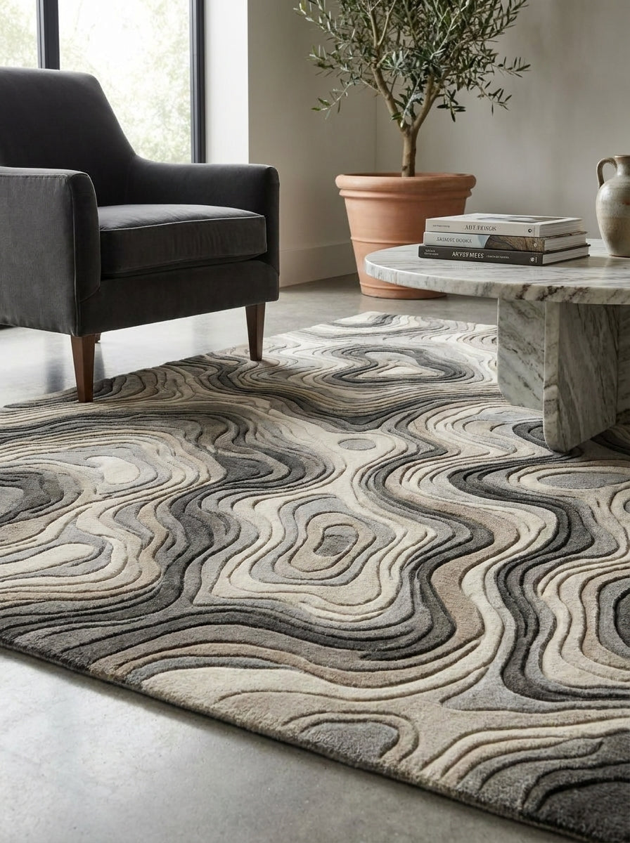 Eton Beige Marble Rug