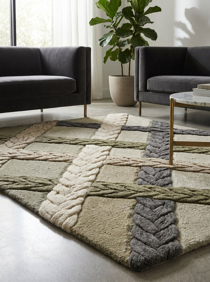 Cloverton Ivory Marble Rug