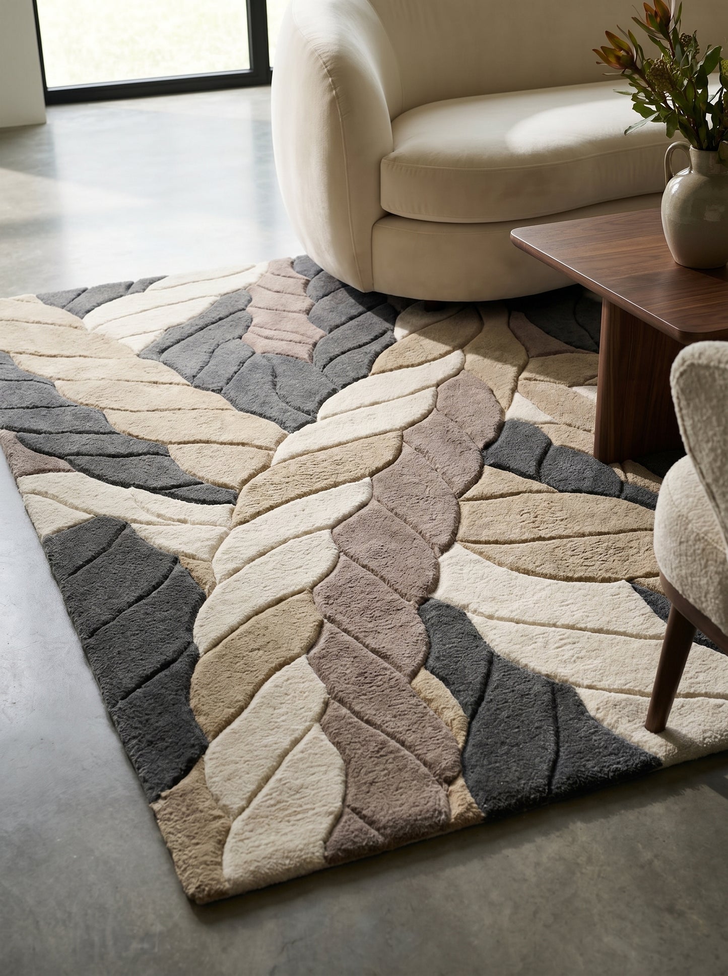 Elmwood Beige Stone Rug