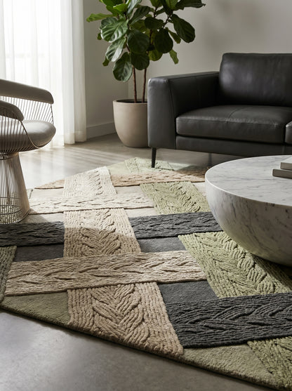Junewood Beige Marble Rug