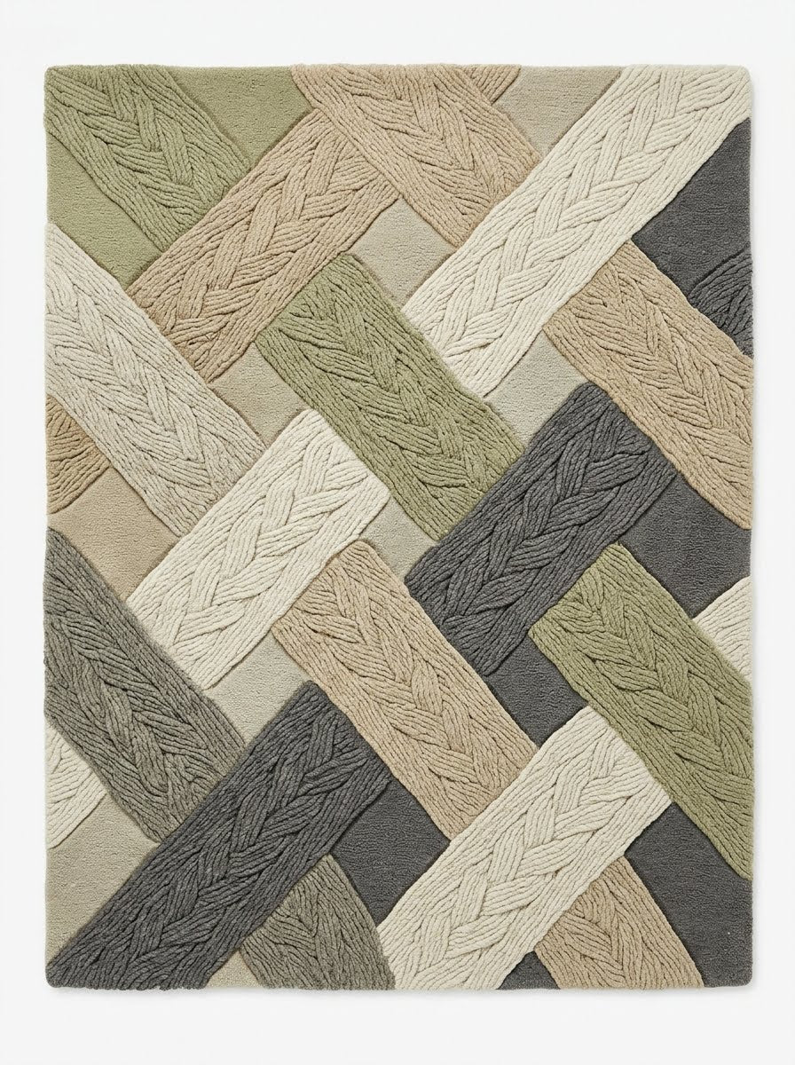Junewood Beige Marble Rug
