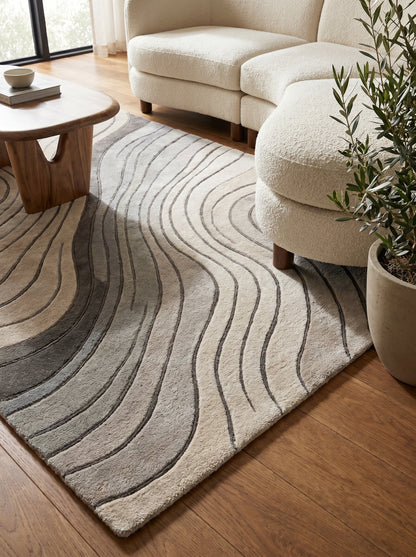 Kenmore Beige Marble Rug