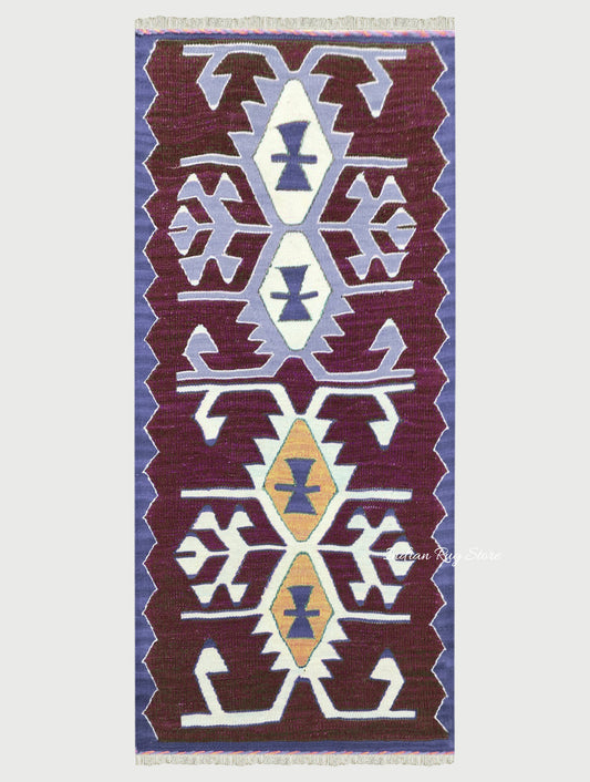 Hand Woven Wool Brown Gallery Area Rug