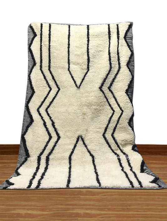 Hand Tufted Beautiful Black Textured Area Rug