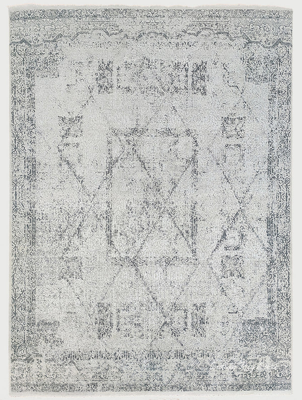 Hand Knotted Multicolor Gray Trendy Large Area Rug - Indian Rug Store