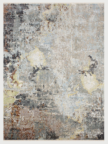 Modern Multicolor Hand Tufted Artistic Farm Area Rug