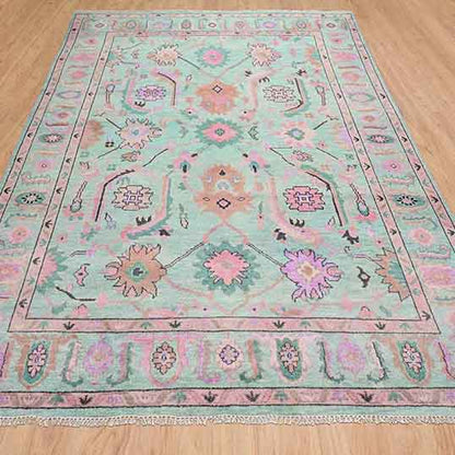 Eco Friendly Pink Farmhouse Handmade Wool Rug Z-53