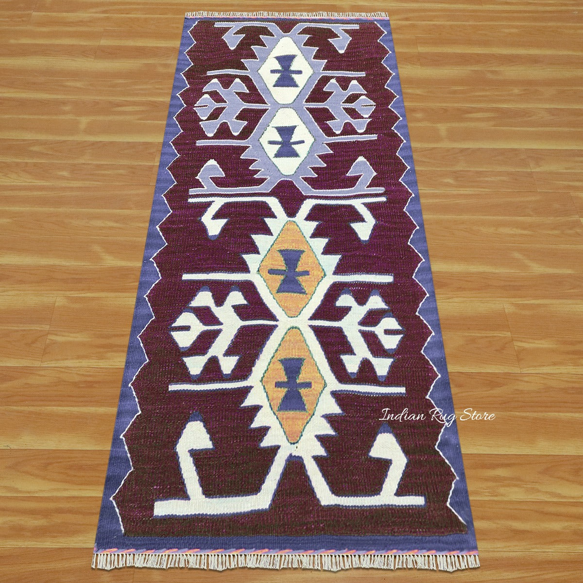 Hand Woven Wool Brown Gallery Area Rug