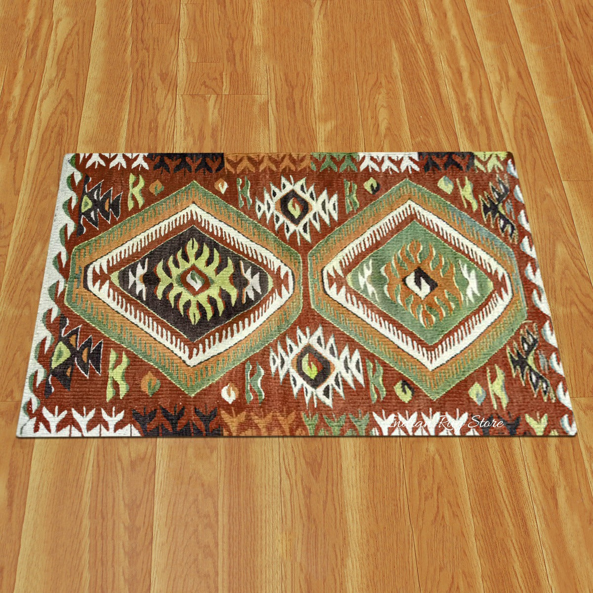 Hand Woven Geometric Living Area Wool Jute Rug