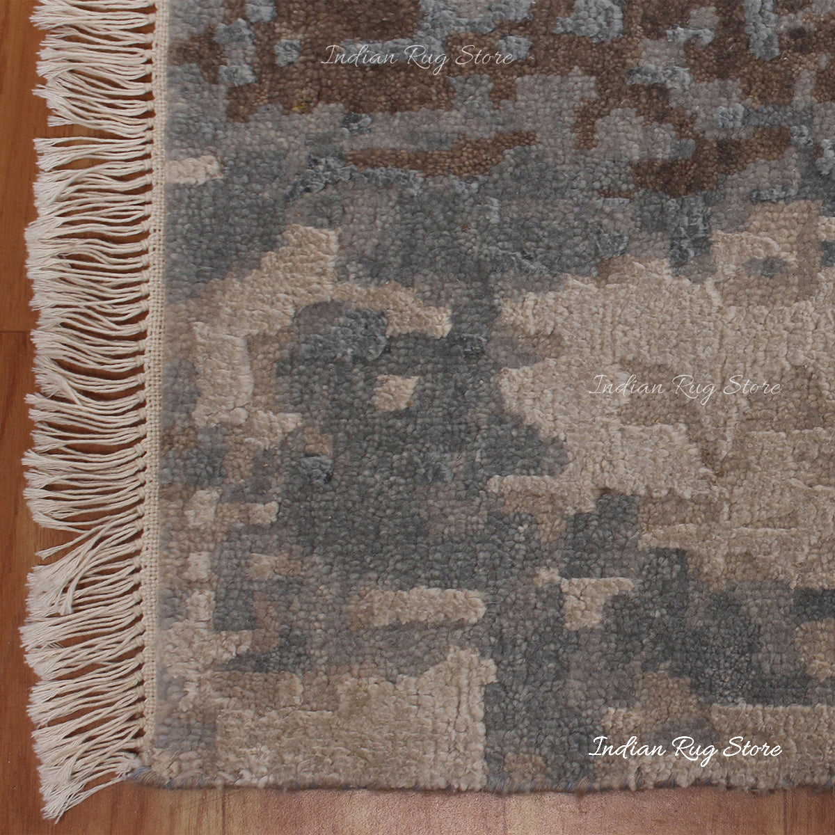 Handmade Gray Living Area Traditional  Wool Area Rug