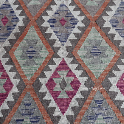 Hand Woven Wool Multicolor Living Room Area Rug