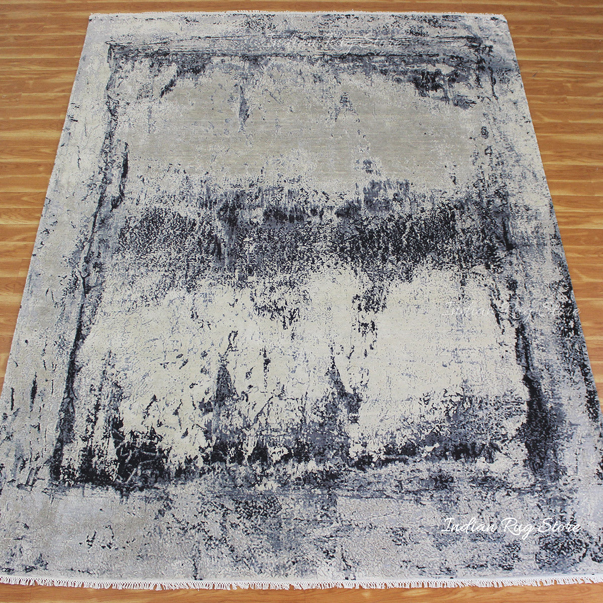 Hand Knotted Multicolor Gray Dining Hall Large Area Rug