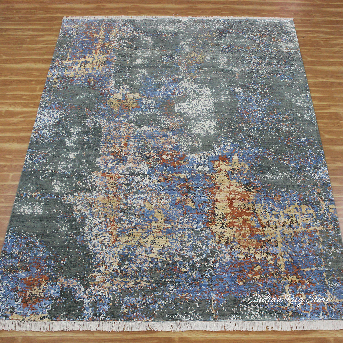 Artistic Traditional Hand Knotted Green  Large Area Rug