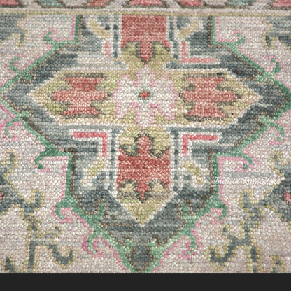Oushak Wool Traditional Hand Knotted Bedroom Rug