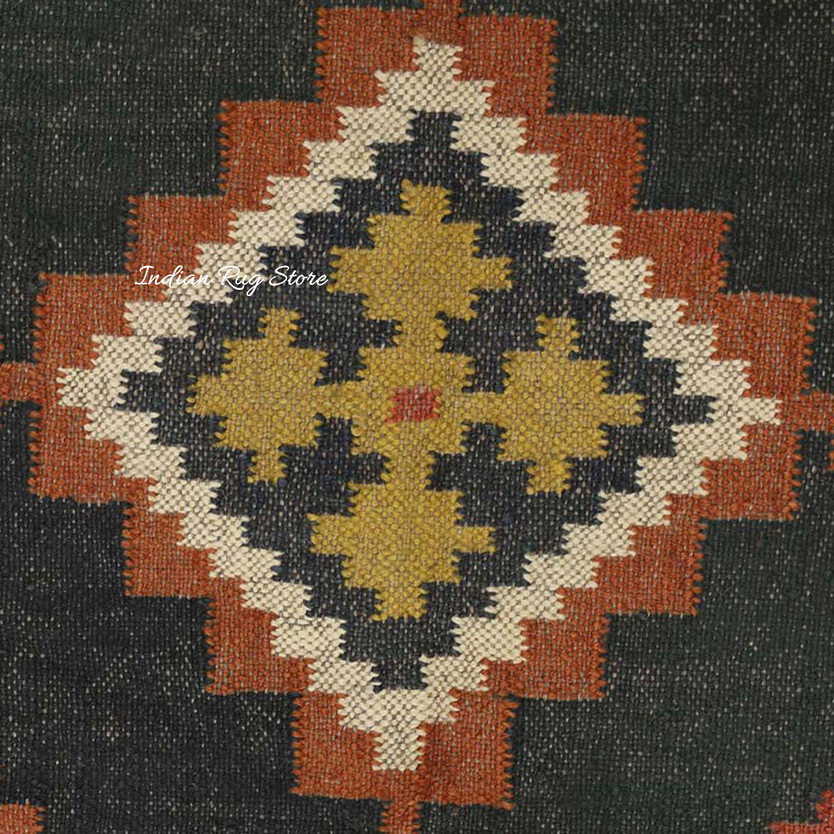 Hand Woven Bordered Multicolor Bed Room Area Rug