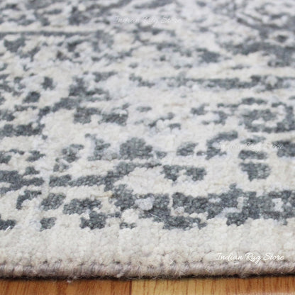 Hand Knotted Multicolor Gray Trendy Large Area Rug