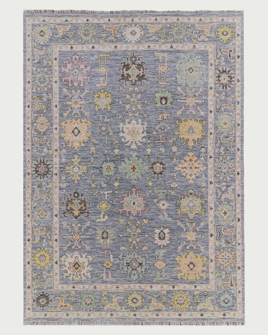 Gray Multicolor Wool Hand Knotted Home Decor Rug