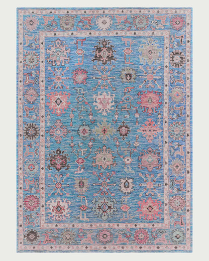 Dining Room Blue Multicolor Wool Entryway Area Rug