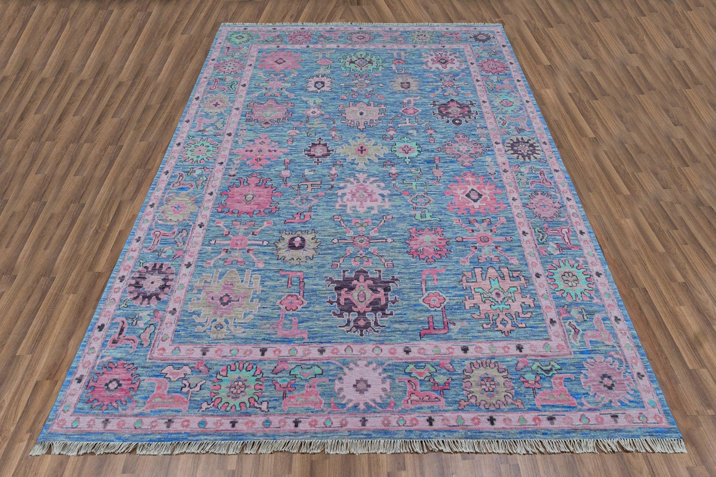 Dining Room Blue Multicolor Wool Entryway Area Rug