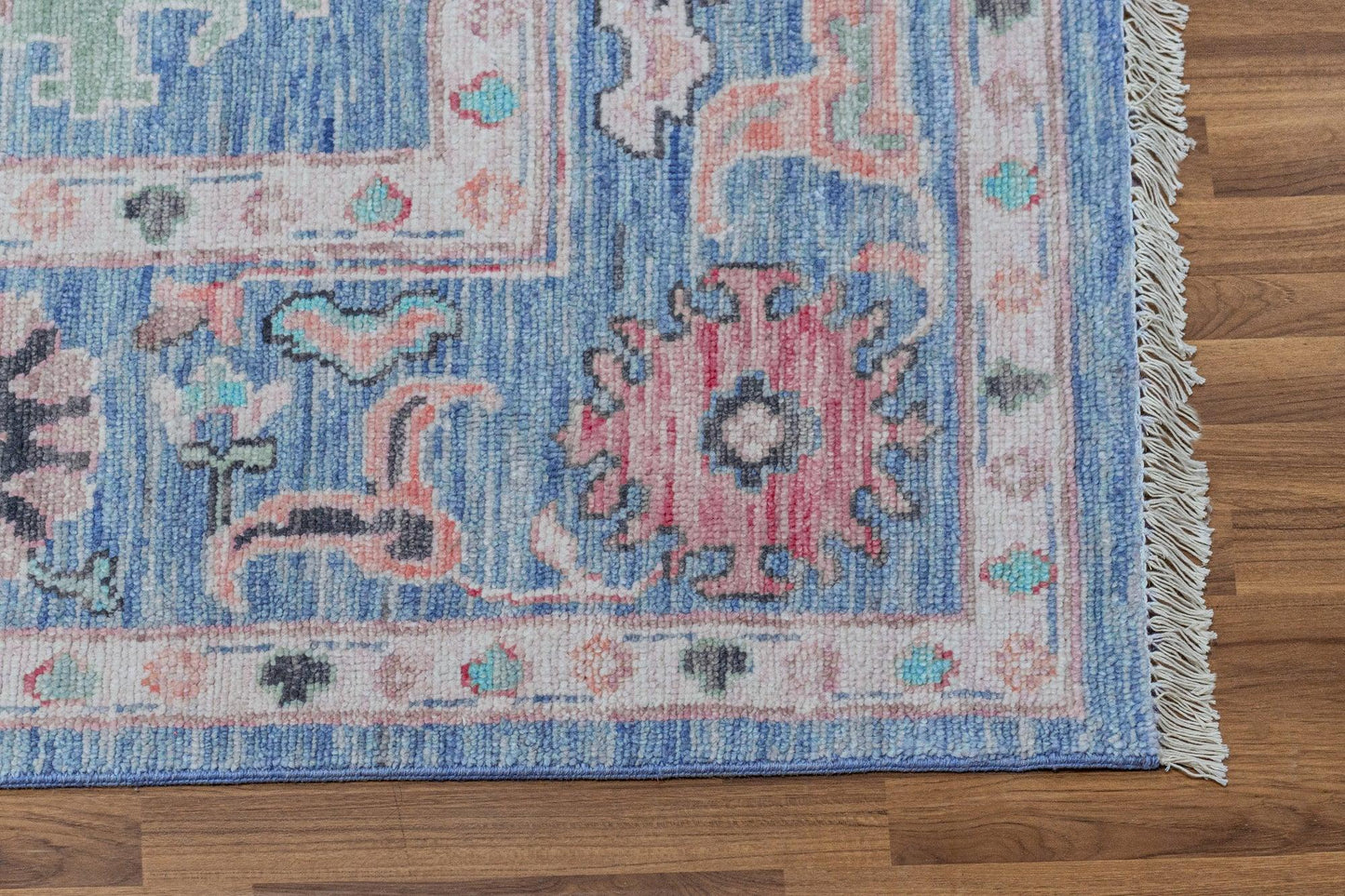 Dining Room Blue Multicolor Wool Entryway Area Rug